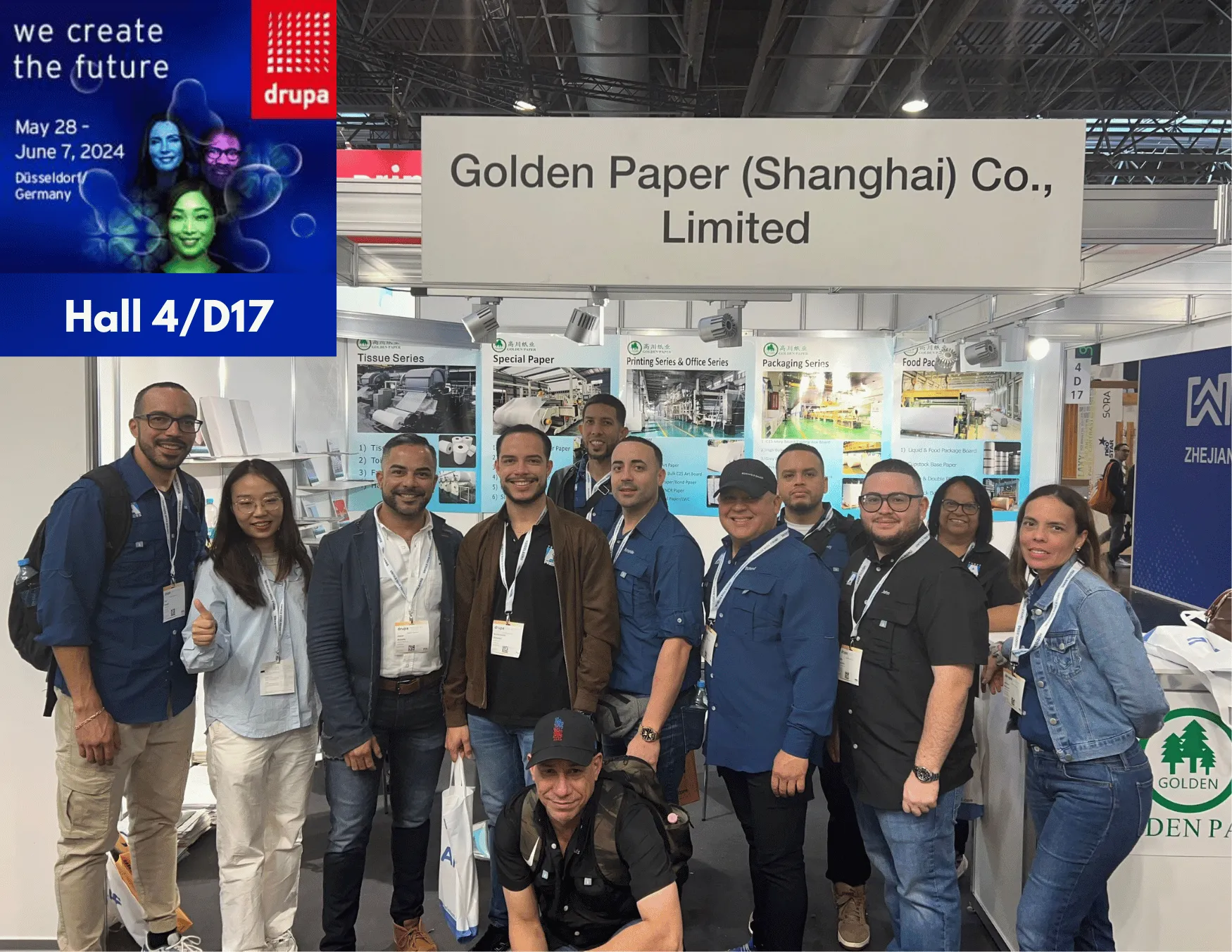 Customers visited Golden Paper's Drupa booth